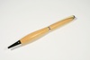 Slimline pen in tarred alder with chrome finish and birch & stained beech inlay