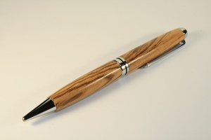 Classic pen in zebrano with chrome finish