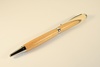 Slimline pen in tarred alder with chrome finish and birch & stained beech inlay