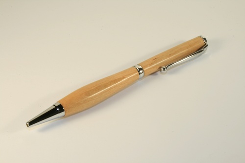 Slimline pen in alder with chrome finish