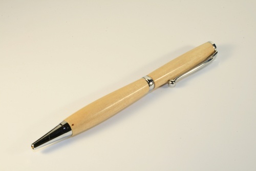 Slimline pen in larch with chrome finish