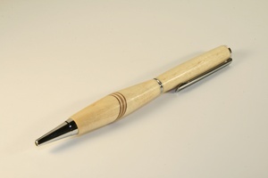 Slimline pen in birch with chrome finish
