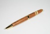 Classic pen in sapele with 24 carat gold finish and birch, olive & walnut inlay